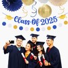 2025 Class Graduation Party-Decorations Banner-Streamers - 21pcs Navy Blue White