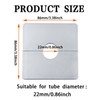 Bntyok 2 Pcs Wall Split Flange 0.86"/22mm ABS Square Self-Adhesive