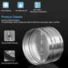 [Upgraded] Hon&Guan 6 Inch Backdraft Damper, One-Way Airflow Duct Damper