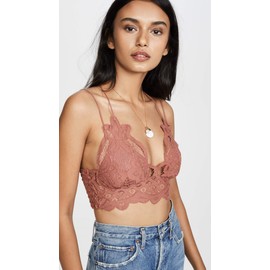 Free People Women's Adella Bralette, Copper, Metallic, XS
