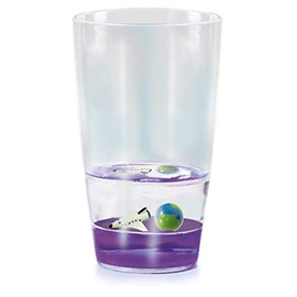 Deluxebase Floatarama Tumbler - Space from 9oz BPA-Free Acrylic Plastic Drinking Glasses with Floating Figurines. Cute Drinkware and Novelty Glassware.