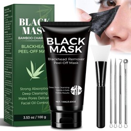 Balldanlu Blackhead Remover Mask Kit Charcoal Peel Off Face for Men and Women 100ml Facial Deep Cleansing for Nose Pore Acne For Oily and Combination Skin / 볼단루 블랙헤드 리무버 마스크 키트 남녀용 차콜 필 오프 페이스 100ml 코 모공 여드름용 페이셜 딥 클렌징 지성 및 복합성 피부용