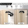 2 Pack Black Wrap Around Double Curtain Rods Set, USFOOK