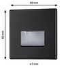 Paulmann 93094 LED recessed wall luminaire Edge Quadro Set 80x5mm