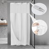 N&Y HOME Stall Waffle Weave Shower Curtain with Snap-in Liner