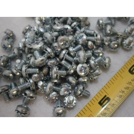 - unknown - Machine Screws 6/32 x 1/4 Phillips Pan Head Sems Ext Steel Zinc Lot of 75 #2555