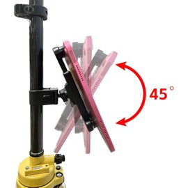 eBasics Universal Clamp-On Tablet Holder Phone Mount for Surveying Pole Rod Tripod