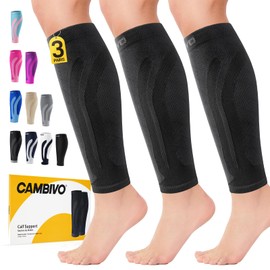 CAMBIVO Calf Compression Sleeves for Men & Women, Sports Compression Leg Sleeves for Shin Splints & Running Recovery