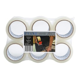 UTAPE Heavy Duty Shipping Tape 6 Rolls Clear Packaging Tape, 3" x 77 Yards Ideal for Shipping, Moving, Sealing - Box Tape for Moving Total 462 Yards, Clear Packing Tape Rolls