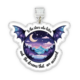 To The Stars Who Listen And The Dream Kindle Charms, Dust Plug Charm, Accessories Kindle 1.5 Inches ACOTAR Dragon Fourth Wing Book Club Lightning/Type C Acrylic Material, Accessories for E-Reader