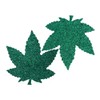 Generic FoxYaye Weed Nipple Pasties - Green Leaf Sexy Raunchy