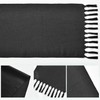 Artoid Mode Black Boho Rural Rustic Farmhouse Tassel Table Runner,