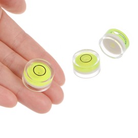 Kozelo 3pcs Small Circular Bubble Spirit Levels - [19mm Diameter 10mm Thickness] Mini Round RV Level Leveling Tools for Travel Trailer Turntable Camera, Lime