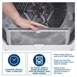 GE Appliances Dryer Lint Filter Screen, Genuine Original Equipment Manufacturer (OEM) Part, WE03X23881