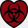 CafePress Biohazard HeartRd4 Small Die Cut Sticker, 3"x4" Glossy Finish