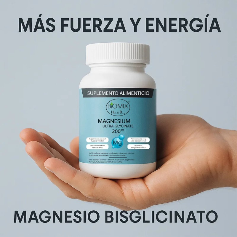 Ultra Glicinato De Magnesio Premium 100 Puro Biodisponible 90 Cpsulas