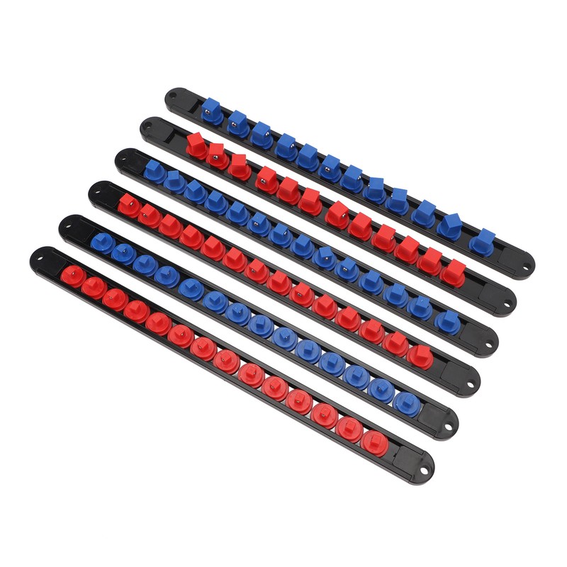6pcs Socket Organizer 360° Swivel Removable End Cap 1/4 Inch