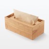 Mujin Ryohin Wooden Tissue Box Internal Dimensions: Width 24.5 ×