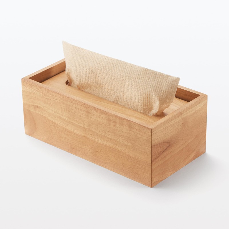 Mujin Ryohin Wooden Tissue Box Internal Dimensions: Width 24.5 ×