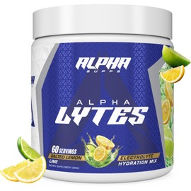 Alpha Lytes - Electrolyte Powder Daily Hydration Drink Mix - Sugar-Free, Zero Calorie Instant Formula with Trace Minerals and Antioxidants (60 Servings, Salted Lemon Lime)