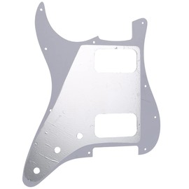 HH Guitar Strat Pickguard Round Corner Humbuckers for 11 Hole USA/MIM Standard Strat Modern Style (White Pearl)