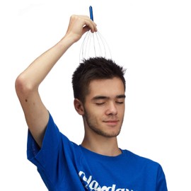 Head Massager, 12 Booms with Nubs, Massager for Head Massage, Blue, Pack of 3
