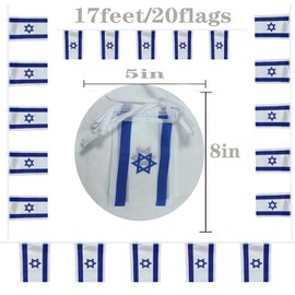 FFILL Israeli Banner Flag, Israel Mini Flag Small Banner, for Party, Shops and Bars Decorations, And International Day Celebrations (Israel)