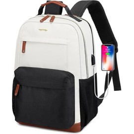 School Backpack for Teen Girls - Cute College Backpacks Student Bookbag Travel Back Pack for Women with USB Charger 15.6 inch Laptop Bags Anti-theft Casual Daypack