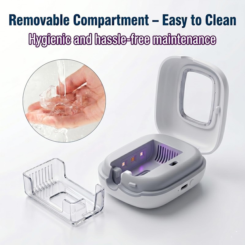 Toothbrush Holder for Bathroom, Cordless Auto Sanitizing Portable Toothbrush Case