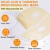 Kojic Acid Curcuma Aufhellende Maske, Aufhellung, straffend, Anti-Aging, Blattmaske –