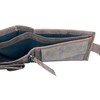 Men's Brown Natural Leather Wallet with a Shark, brown, Minimalist