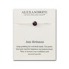 Philip Jones June (Alexandrite) Birthstone Anklet Created with Zircondia® Crystals
