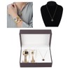 Business Style Women Watch Bracelet Necklace Set Anniversary Birthday Gift