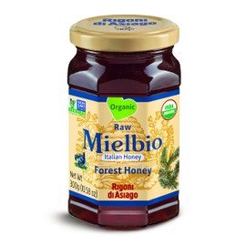 Rigoni di Asiago Organic Italian Raw Mielbio Forest Raw Honey, 10.58 Oz (Pack of 6)