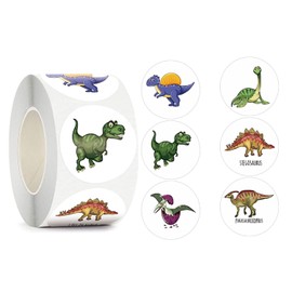 500pcs 1.5inch Dinosaur Stickers Teacher Reward Stickers Self-Adhesive Incentive Stickers for Birthday Party Decor DIY Wedding School Teachers (Dinosaur B)