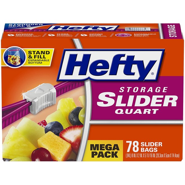 Hefty Slider Plastic Food Storage Bags