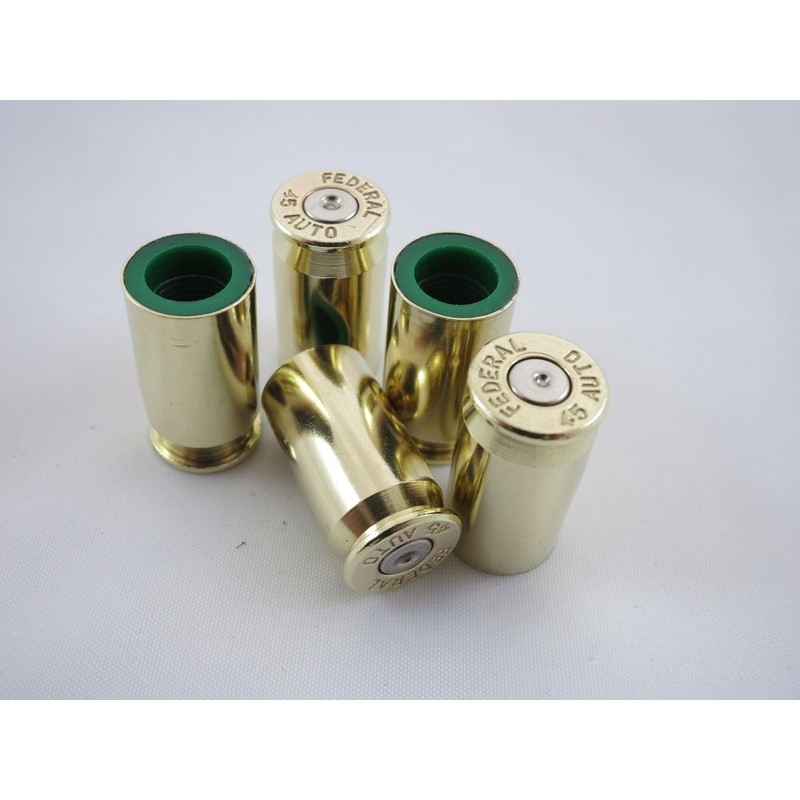 45 Caliber Bullet Shell Casing Universal Tire Valve Stem Caps