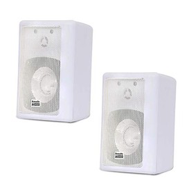 Acoustic Audio 151W Indoor Outdoor 2 Way Speakers 600 Watt White Pair