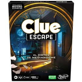 Hasbro Gaming Clue Escape: El Hotel de Medianoche - Juego de Mesa Estilo Escape de la Habitación de un Solo Uso para 1 a 6 Jugadores a Partir de 10 años