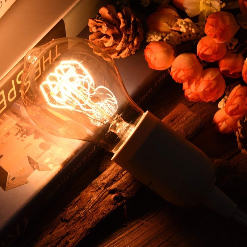 CTKcom A19 Vintage Edison Bulbs,E26 120V 40W Amber Warm Dimmable