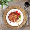 FSSTUD 4 Pcs Round Woven Placemats Rustic Wicker Table Mats