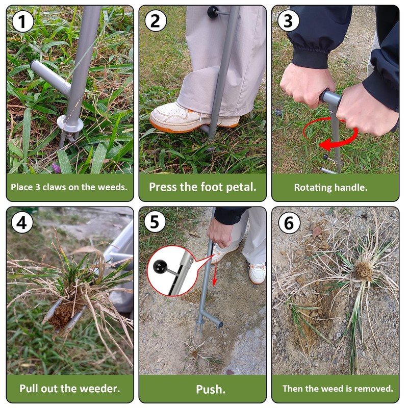 LEHDE Stand Up Weed Puller Tool - Weed Remover Tool