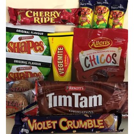 Best of Australia - Tim Tam, Vegemite, Caramello Koala, Chicos, Cherry Ripe, Violet Crumble and a selection of Aussie Biscuits