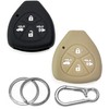 2-pcs Click&Fit Silicone Key Fob Covers for 2008-2013 Toyota Camry