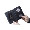 LEAS Brieftasche in Buchform Echt-Leder, schwarz Special-Edition