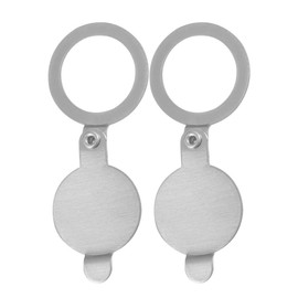 Operitacx 2pcs Cat Eye Cover for Home Cover Holes for Wood Door Heavy Duty Door Privacy Door Viewer Peephole Inside Door Viewer Lid Door Hole Cover Brass Peephole Plate Pearlescent