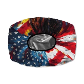 Eagle American Flag Waterproof Winch Cover, Badlands Winch Cover, Breathable Winch Dust Covers, Winch Protection Cover Dust-Proof, UV-Resistant for Electric Winches