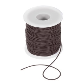 sourcing map 0.8mm Elastic String Cord Elastic Thread Beading String Cord for Jewelry Making Necklace Bracelet Beading, 54 Yards Brown