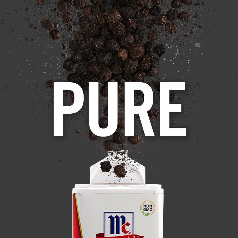 McCormick Fine Ground Black Pepper (Organic, Non-GMO, Kosher), 12 oz