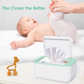 Wipe Warmer Diaper Warmer Baby Wipe Warmer Dispenser: Wet Wipes Warmer Large Capacity - Wet Wipes Heater with Even Overall Heating Wipes Warmer for Newborn Wet Napkin Warmer for Wipes & Towel (Green)